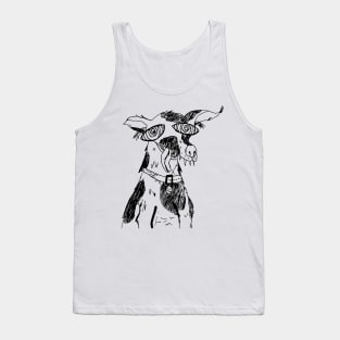 Ugly Hypnotized Dog (white) Tank Top